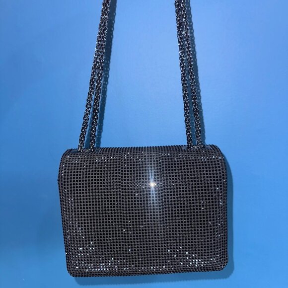 Valentino One Stud Rhinestone Black Bag - Picture 3 of 6